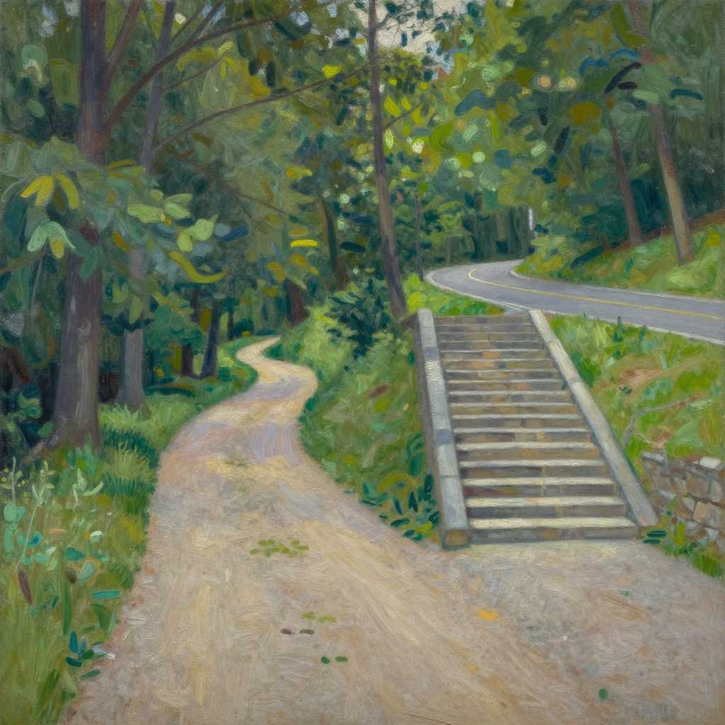 Path to the main road